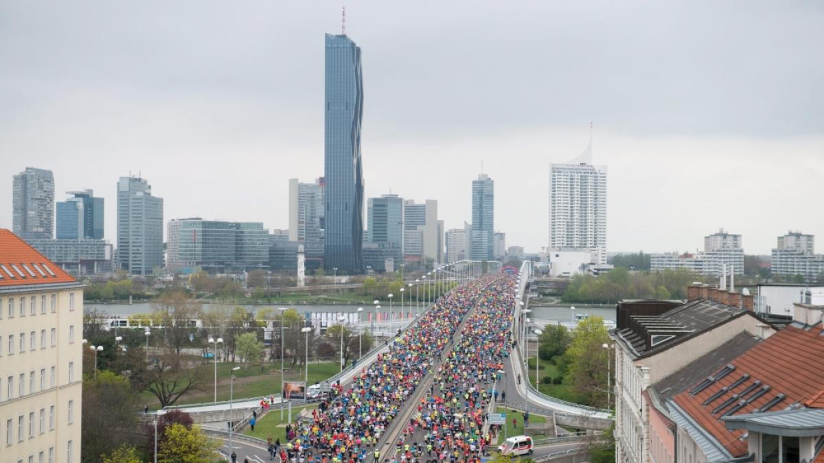 Am 23.04.2023 startet der&nbsp;Vienna City Marathon mit rund 35.000 L&auml;uferinnen und L&auml;ufern. (Foto)