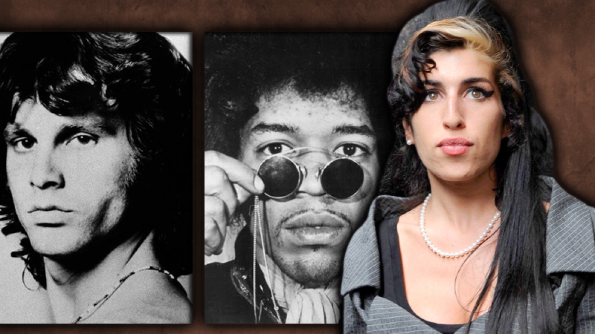 Jim Morrison, Jimi Hendrix und Amy Winhouse (Foto)