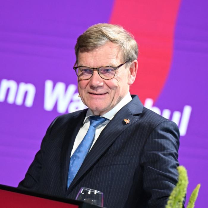 Außenminister Johann Wadephul (CDU) auf der Botschafterkonferenz (Archivbild).