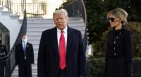 Immer schön auf Abstand: Donald Trump und seine Frau Melania.