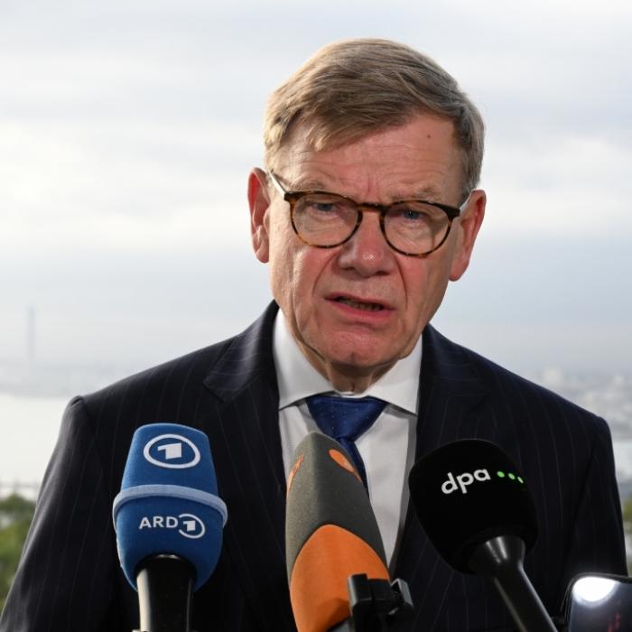 Johann Wadephul gibt ein Pressestatement (Archivbild).
