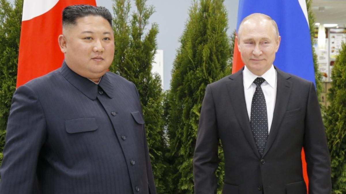 Auf Unterst&uuml;tzung durch Kim Jong-un (links) kann Wladimir Putin offenbar nicht z&auml;hlen. (Foto)