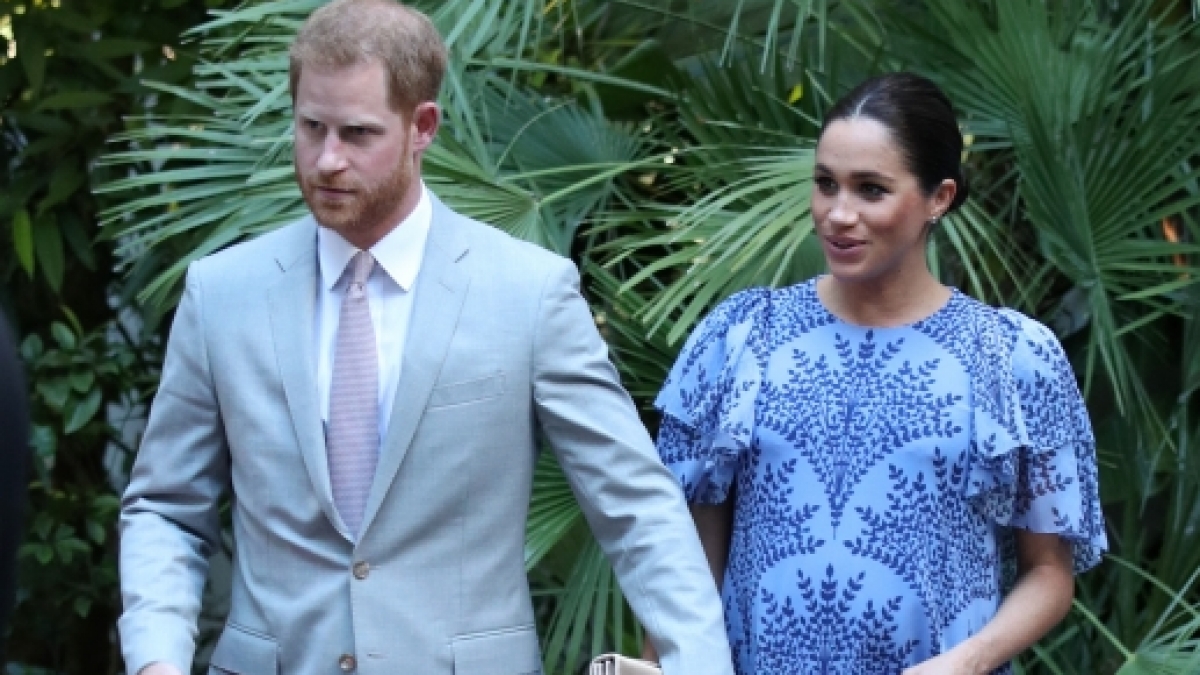 Prinz Harry und seine Frau Meghan, Herzogin von Sussex, verlassen die königliche Residenz während des dritten Tages ihrer Marokko-Tour. (Foto)