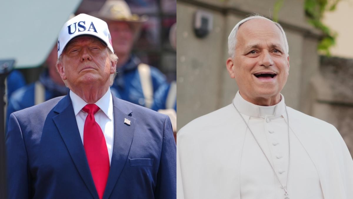 Donald Trump und Papst Leo (Foto)