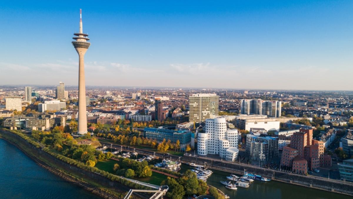 Eine Luftaufnahme von D&uuml;sseldorf. Aktuelle Nachrichten aus und &uuml;ber D&uuml;sseldorf hier auf news.de. (Foto)