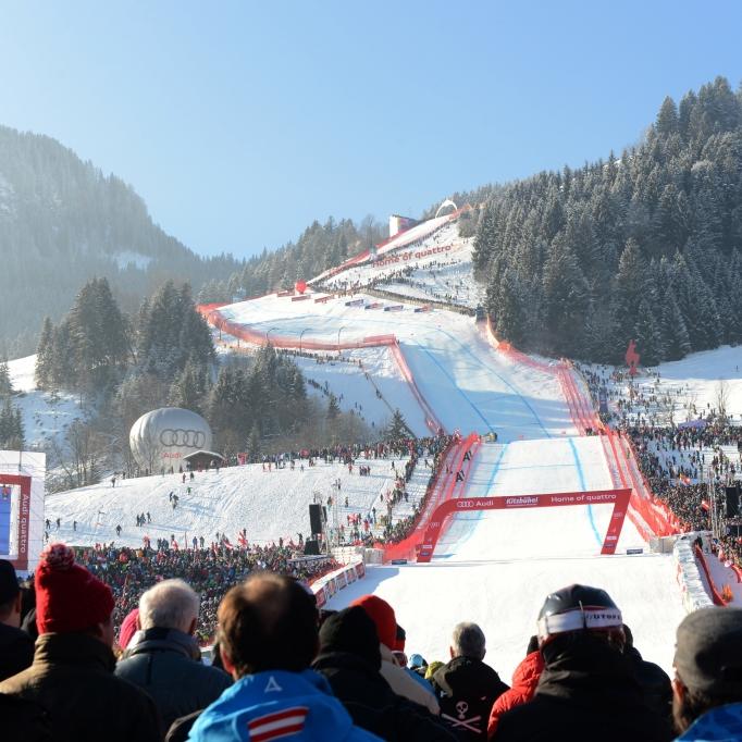 So knallhart geht es bei der Hahnenkamm-Abfahrt zu