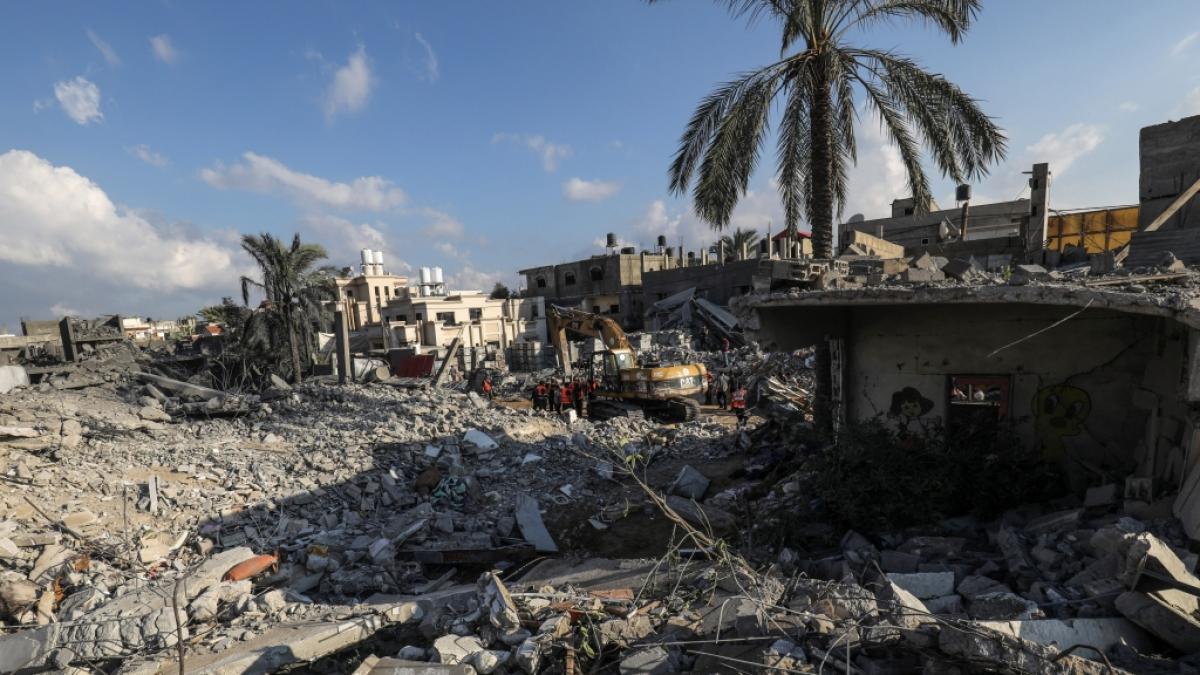 Das Fl&uuml;chtlingslager Rafah im s&uuml;dlichen Gaza-Streifen&nbsp;nach einem israelischen Luftangriff. New Yorker Juden demonstrierten angesichts des Israel-Gaza-Konflikts jetzt f&uuml;r Frieden. (Foto)
