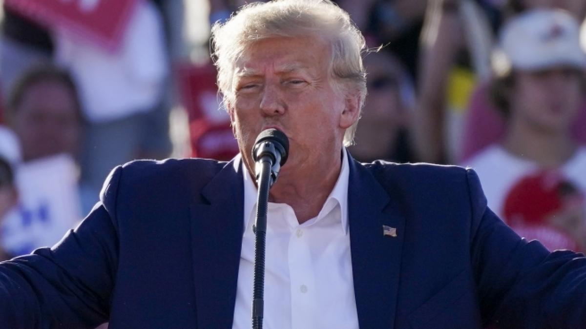 Donald Trumps Wahlkampf-Auftritt lief nur bedingt wie geplant. (Foto)