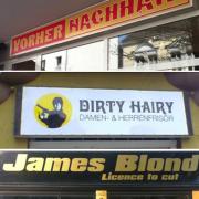 Fassungslos und doch fasziniert betrachten wir so manchen Friseur-Salon-Namen.