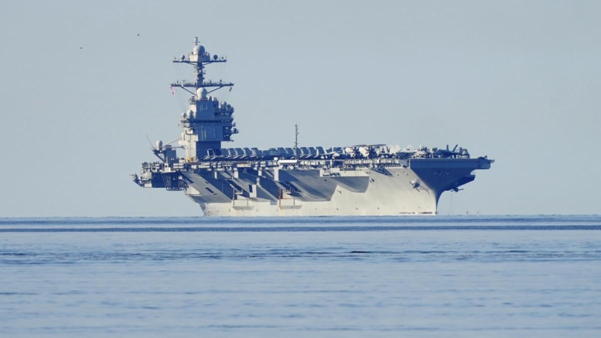 Die 2017 in Dienst gestellte "USS Gerald R. Ford" gilt als weltweit gr&ouml;&szlig;tes und modernstes Kriegsschiff - das Eintreffen des Flugzeugtr&auml;gers in Norwegen sorgte im Nachbarland Russland jedoch f&uuml;r Unmut. (Foto)