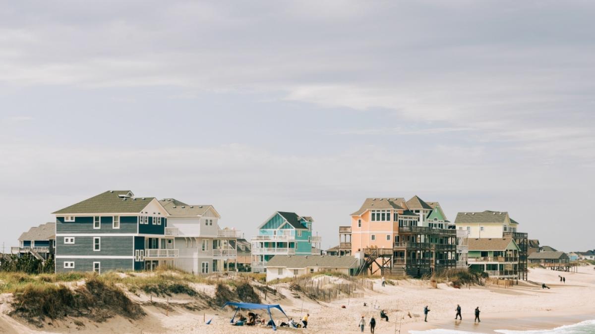 Strandh&auml;user in den Outer Banks im US-Bundesstaat North Carolina. (Foto)
