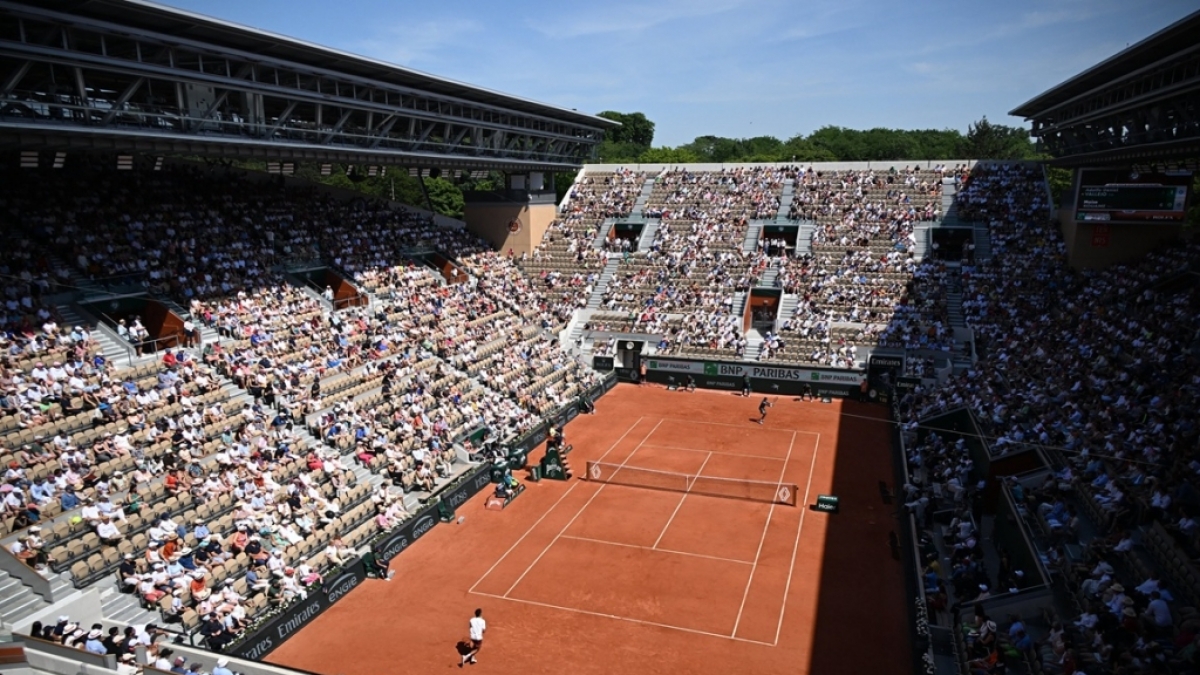 Grand Slam/ATP-Tour - French Open, Einzel, M&auml;nner, 2. Runde, Kouame (Frankreich) - Vallejo (Paraguay). Moise Kouame (oben) spielt gegen Vallejo, vom 28.05.2026. (Symbolbild) (Foto)