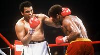 Leon Spinks beim Kampf gegen Muhammad Ali.