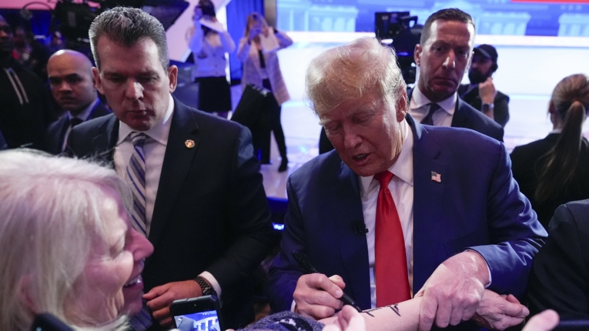 Donald Trump legte wieder einmal einen &auml;u&szlig;erst skurrilen Auftritt hin. (Foto)