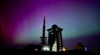 Naturschauspiel über dem Brocken: Der Nachthimmel wurde von Polarlichtern erleuchtet, die auf einen aktuellen Sonnensturm zurückzuführen sind.