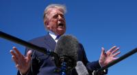 Donald Trump vor seinem Abflug nach Dallas.