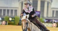 Die alte Aufnahme zeigt Gina Schumacher im Jahr 2015 bei den FEI European Championships in Aachen.