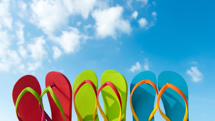 Die kunterbunte Welt der Flip-Flops.