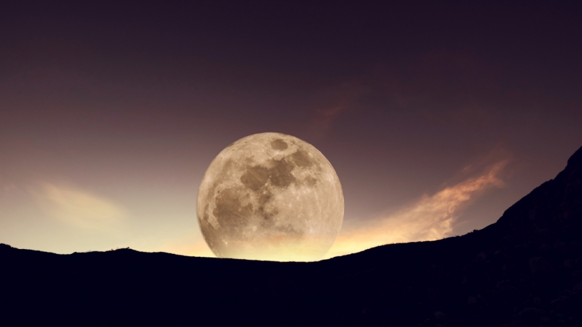 Der Vollmond im Juni wird Erdbeermond genannt. (Foto)