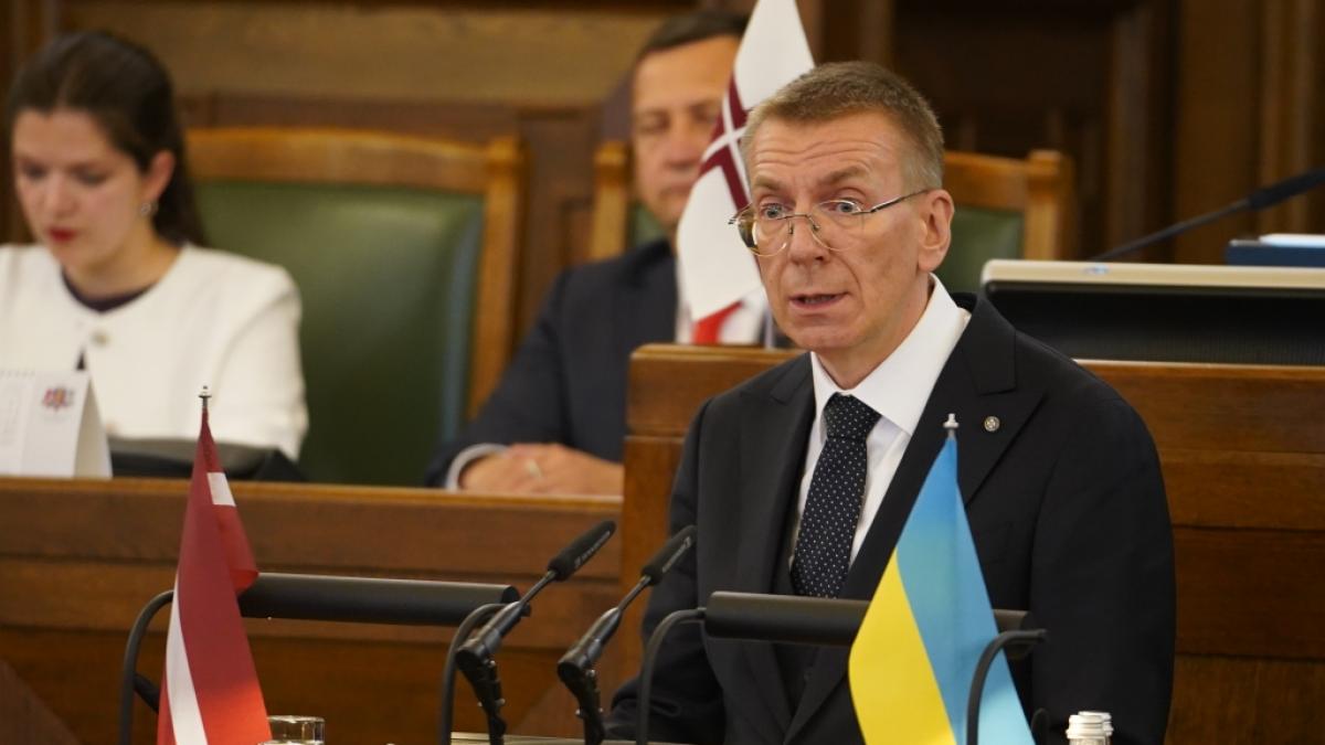 Edgars Rinkevics, Pr&auml;sident von Lettland, hat davor gewarnt, dass Putin weitere L&auml;nder infiltrieren k&ouml;nnte. (Foto)