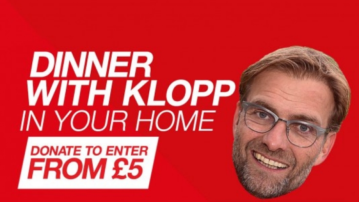 Spenden Sie für einen guten Zweck und gewinnen Sie ein Abendessen mit Jürgen Klopp.