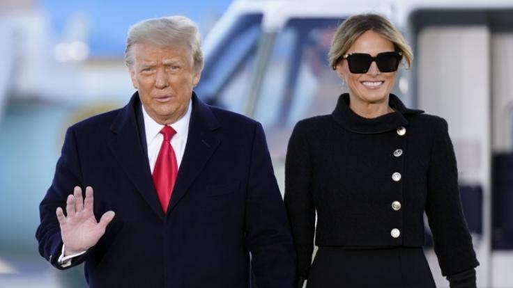 Donald Trump und seine Frau Melania begingen den Jahreswechsel eher gemütlich. (Foto)
