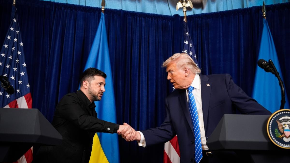 Wolodymyr Selenskyj hat sich mit Donald Trump getroffen. (Foto)