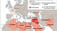 Diese Karte zeigt das IS-Kerngebiet, ausgerufene Provinzen und Anschlagsorte des Islamischen Staates.