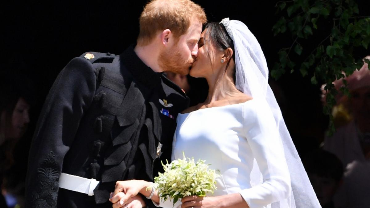 Meghan Markle und Prinz Harry bei ihrer Hochzeit am 19. Mai 2018 - doch Herzogin Meghan zufolge will das Paar bereits vor der pomp&ouml;sen Trauung geheiratet haben. (Foto)