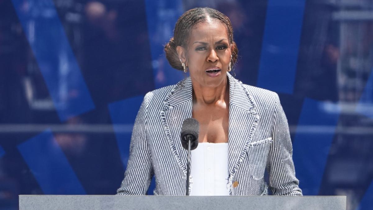 Michelle Obama verteilt bei ihrer Rede einen Seitenhieb auf Donald Trump. (Foto)