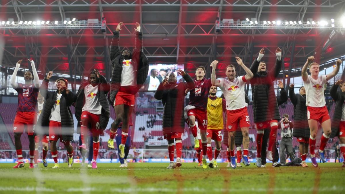 Leipzigs Spieler bejubeln einen Sieg (Symbolbild). (Foto)