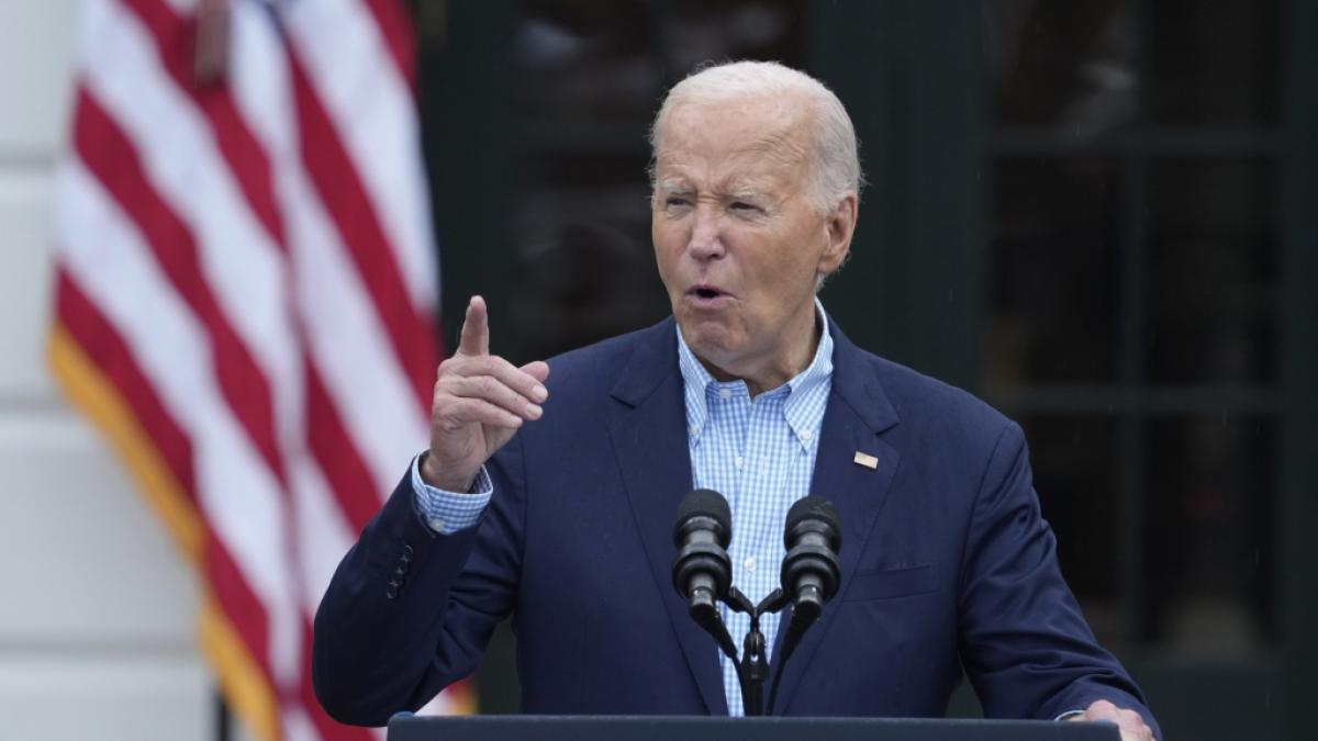 Joe Biden hat seine Rede am Nationalfeiertag vermasselt. (Foto)