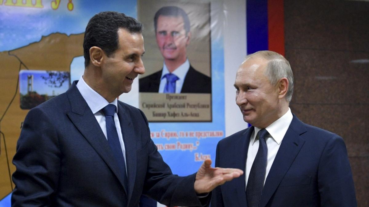Baschar al-Assad und Wladimir Putin (r.). (Foto)