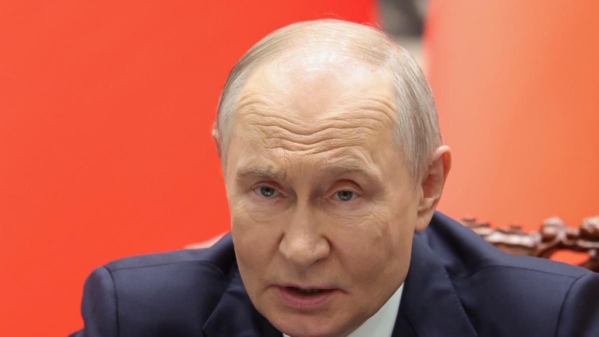 Bei einer Pressekonferenz zitierte Wladimir Putin ausgerechnet Nazi-Propagandist Joseph Goebbels, um europ&auml;ische Warnungen vor russischer Aggression zu entkr&auml;ften. (Foto)