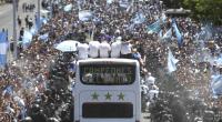 Die Siegesfeier für Fußball-Weltmeister Argentinien in Buenos Aires musste abgebrochen werden.