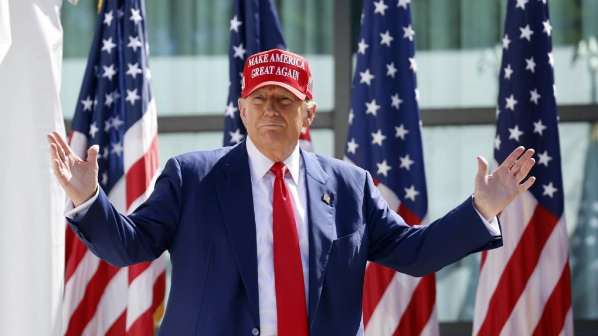 Donald Trump hat sich bei seinem j&uuml;ngsten Wahlkampf-Auftritt gleich mehrere Versprecher geleistet. (Foto)