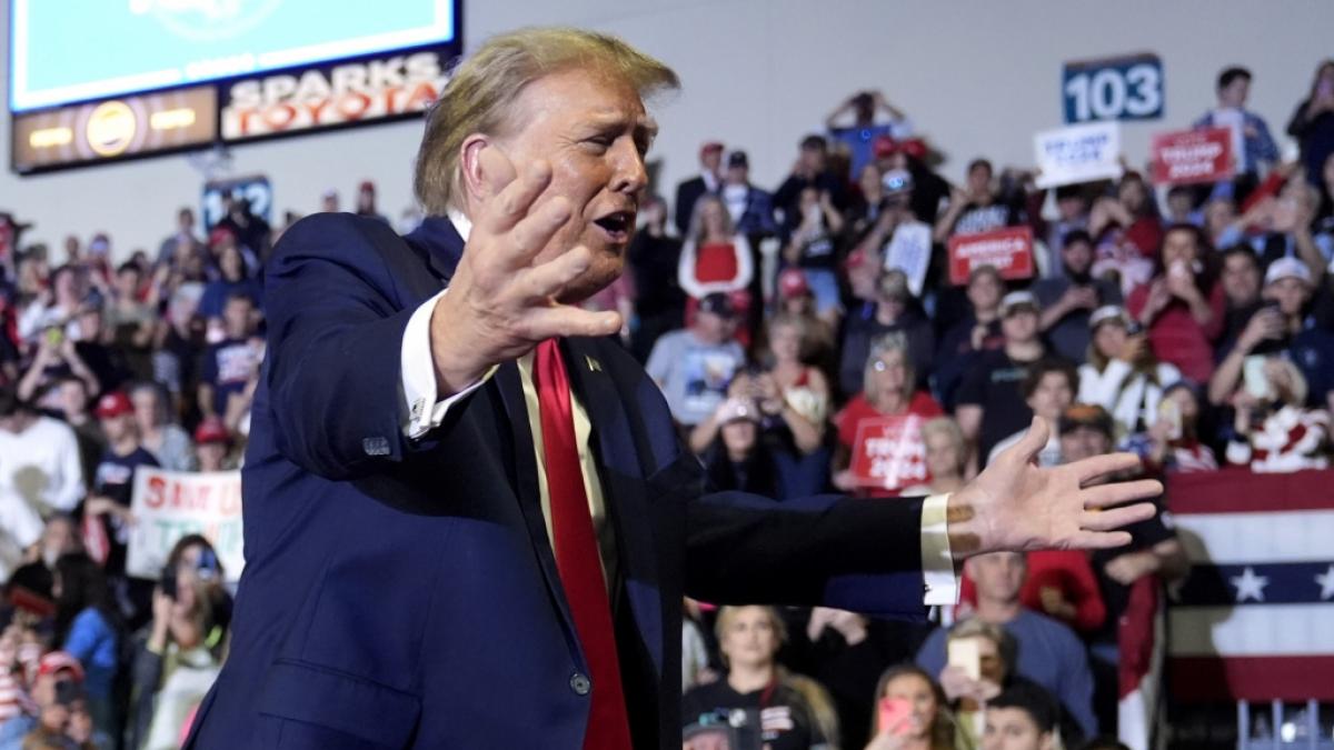 Donald Trump schockte bei einer Wahlkampfveranstaltung mit Aussagen zu einem m&ouml;glichen Putin-Angriff auf die Nato. (Foto)