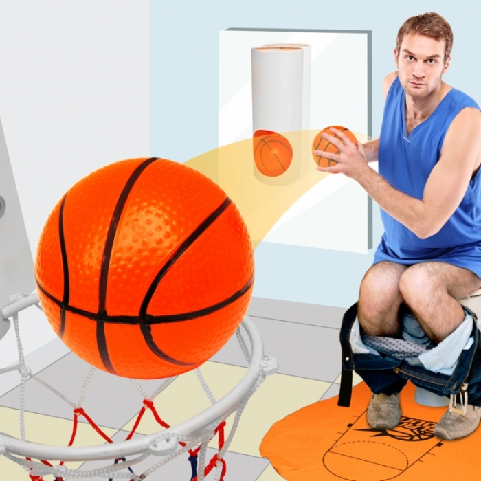 Slam Dunk auf dem stillen Örtchen