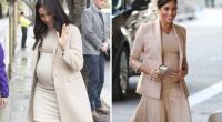 Zwischen diesen Fotos liegen zwei Wochen: Am 16. Januar war Meghan Markles Babybauch noch kugelrund, doch am 30. Januar erschien die Babykugel von Herzogin Meghan merkwürdig flach.