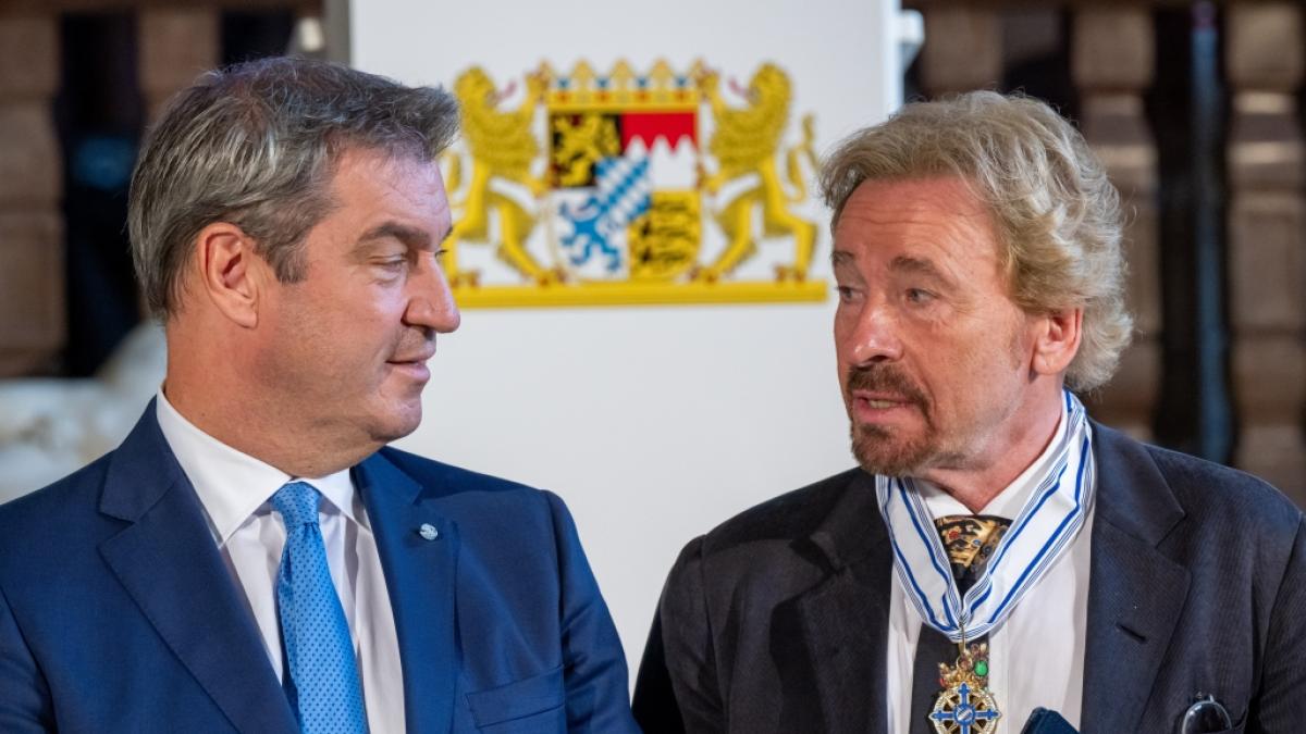Markus S&ouml;der und Thomas Gottschalk (v.l.) haben sich &uuml;ber ihre Essgewohnheiten unterhalten. (Foto)