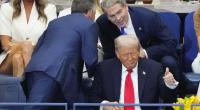 Sind die Sicherheitsvorkehrungen für Donald Trump (vorn) bei öffentlichen Events wie dem Finale der US Open wirklich ausreichend? Eine weitere Panne wirft Fragen auf.