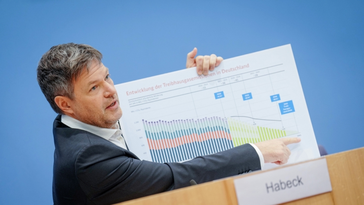 Klimaschutz-Minister Robert Habeck hat viel vor, um Deutschland bis 2045 klimaneutral zu machen. Und das kostet. (Foto)