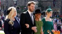 Hahn im Korb: Louis Spencer mit seinen Schwestern Eliza und Kitty sowie Mutter Victoria Aitken auf dem Weg zur Hochzeit von Meghan Markle und Prinz Harry.