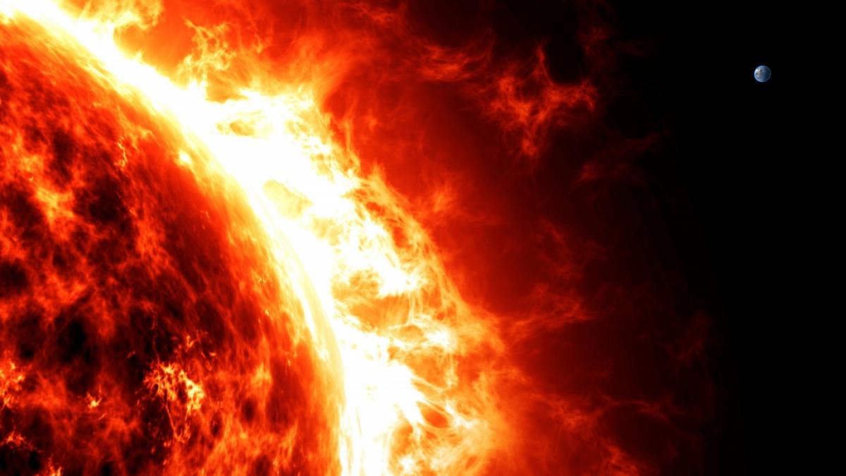 Ein Sonnensturm rast auf die Erde zu. (Foto)