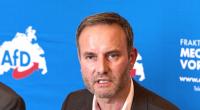 Enrico Schult (rechts) ist der Fraktionsvorsitzende der AfD im Landtag von Mecklenburg-Vorpommern.