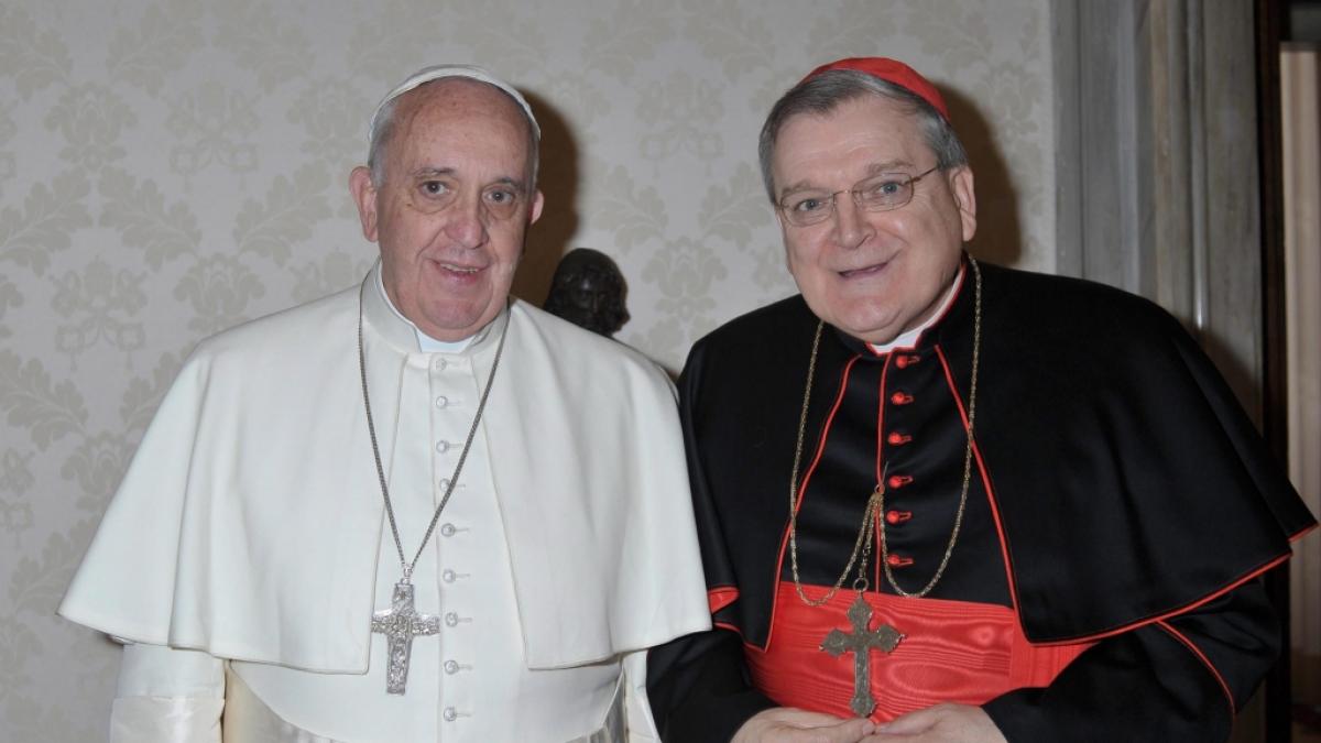 Papst Franziskus und Kardinal&nbsp;Raymond Leo Burke. (Foto)
