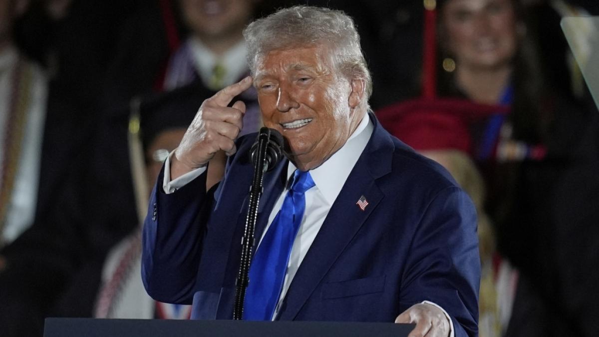 Donald Trump gab sich vor seinem Treffen mit Kanada-Premier Mark Carney betont planlos. (Foto)