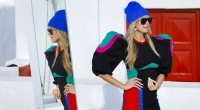 Heidi Klum während der GNTM-Dreharbeiten auf Mykonos.