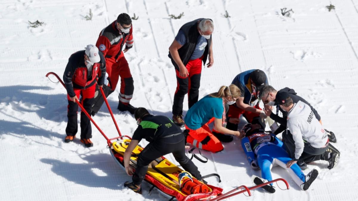 Skiflug-Weltmeister Daniel Andre Tande ist im slowenischen Planica schwer gest&uuml;rzt. (Foto)