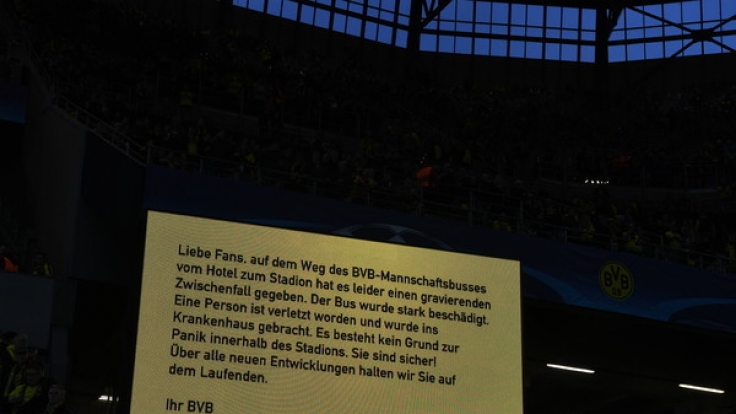Das Viertelfinalhinspiel zwischen Borussia Dortmund und dem AS Monaco ist am Dienstagabend nach Explosionen am BVB-Mannschaftsbus abgesagt worden.